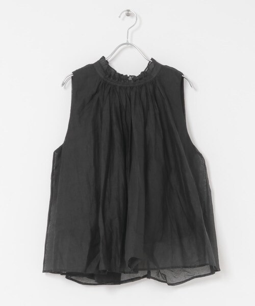 URBAN RESEARCH ROSSO（アーバンリサーチロッソ）の「MARILYN MOON　sheer cotton gather blouse（シャツ/ブラウス・レディース・BLACK/GRAY・FREE）」の6枚目の写真