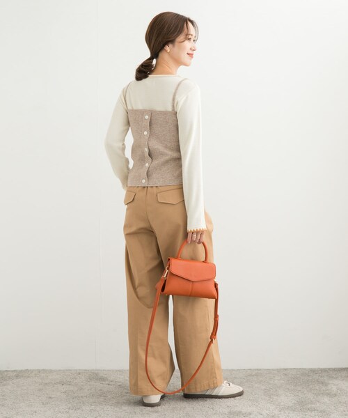URBAN RESEARCH DOORS(アーバンリサーチドアーズ)の「リブニットビスチェ(その他トップス・レディース・杢CHARCOAL/BEIGE・M)」の21枚目の写真