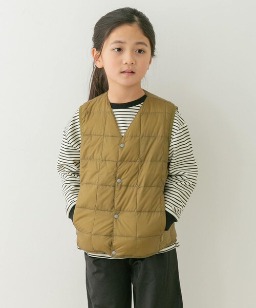URBAN RESEARCH DOORS(アーバンリサーチドアーズ)の「TAION V-NECK BUTTON DOWN VEST(KIDS)(ダウンジャケット/コート・キッズ・ICEGRAY/BLACK/BEIGE・110/120/130/140)」の3枚目の写真