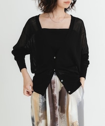 カシミヤミックスVネックカーディガン