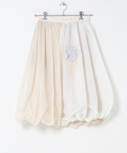 THE GOODLAND MARKET（ザグッドランドマーケット）の「77circa　2fabric 2way balloon SK（スカート・レディース・white/black・one）」の16枚目の写真