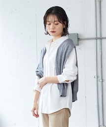 nissen | 大きいサイズ 肌触りのいいしなやかとろみシャツ(シャツ/ブラウス)