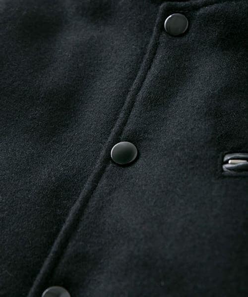 URBAN RESEARCH（アーバンリサーチ）の「URiD　メルトン/ラムレザー スタジャン（スタジャン・メンズ・BLACK/NAVY/CAMEL・S/M/L）」の6枚目の写真