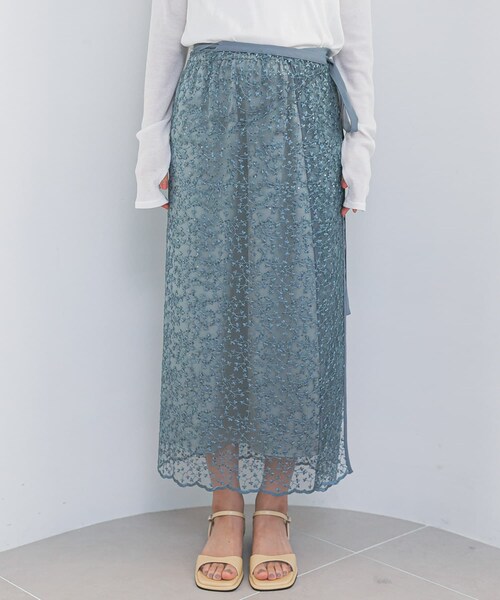 URBAN RESEARCH ROSSO（アーバンリサーチロッソ）の「フラワースパンコールレーススカート（スカート・レディース・sax/off・FREE）」の22枚目の写真