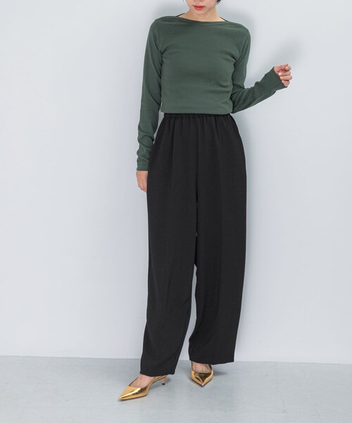 URBAN RESEARCH ROSSO（アーバンリサーチロッソ）の「ELENDEEK　GEORGETTE RELAX PANTS（その他パンツ・レディース・O.WHT/BLK・1/2）」の13枚目の写真
