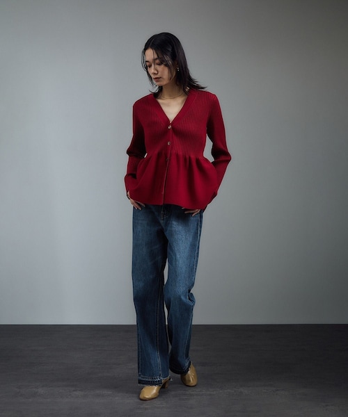 ADAM ET ROPE'(アダムエロペ)の「COTTON USAセミフレアデニム 4(デニムパンツ・レディース・ブルー系/サックス・M/S/XS)」の22枚目の写真