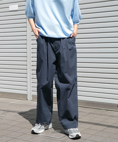 URBAN RESEARCH DOORS(アーバンリサーチドアーズ)の「FORK&SPOON クリンクルワイドパンツ(その他パンツ・メンズ・BEIGE/DARK NAVY・4/5)」の21枚目の写真