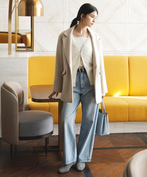 VIS（ビス）の「【新色追加】【アウター総選挙3位】シャギージャコット（その他アウター・レディース・ブラウン/ブラウン系/ベージュ/ブラック系・F）」の16枚目の写真