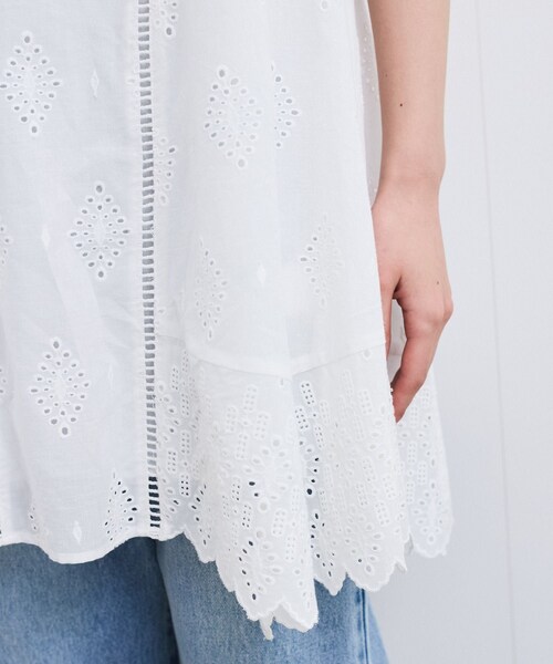 VIS(ビス)の「カットワークレースキャミミニワンピース(ワンピース・レディース・ブラック/オフホワイト・F)」の18枚目の写真