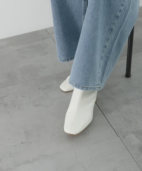 URBAN RESEARCH（アーバンリサーチ）の「『MADE IN JAPAN』スクエアトゥブーツ（ブーツ・レディース・IVORY/BLACK/BROWN・36/37/38）」の8枚目の写真
