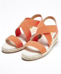 nissen | 【ゆったり幅広】クロスゴムサンダル（低反発中敷）（選べるワイズ）(サンダル)