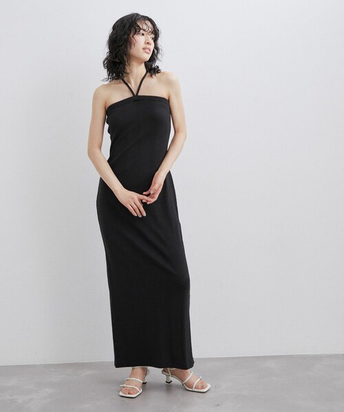 ADAM ET ROPE'(アダムエロペ)の「【Miller for ADAM ET ROPE'】Cup付 Camisole One-piece(ワンピース・レディース・ブラック/ベージュ/パープル系・F)」の14枚目の写真