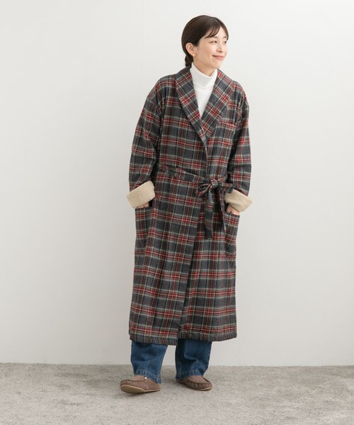 URBAN RESEARCH DOORS（アーバンリサーチドアーズ）の「L.L.Bean　ScotchPlaidFlannelRobe（テーラードジャケット・レディース・Grey/Swan・M）」の10枚目の写真