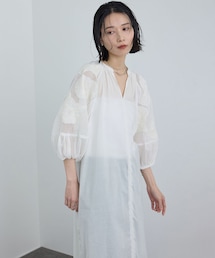 ADAM ET ROPE' | 【WEB限定】ネット刺繍レースワンピース(ワンピース)