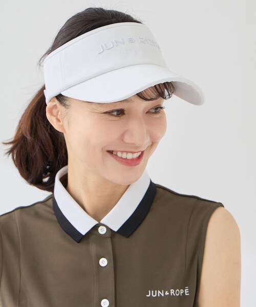 ROPE'（ロペ）の「フロントロゴ幅広バイザー（サンバイザー・レディース・ブラック/グレー/ホワイト/サックス・F）」の18枚目の写真