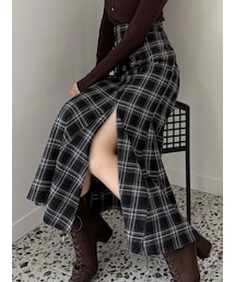 MERCURYDUO | バックレースアップストレッチマーメイドスカート(スカート)