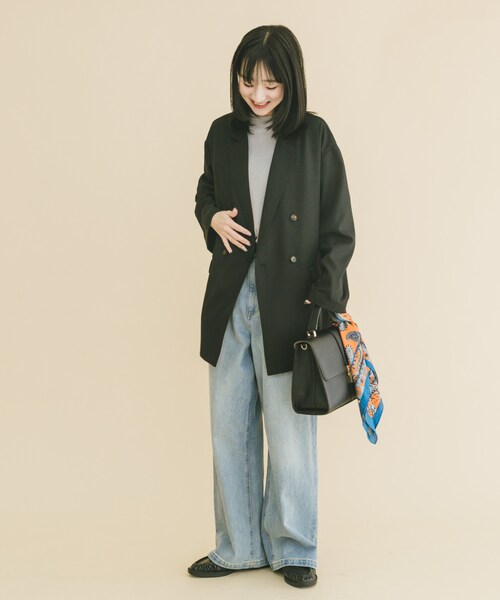 ITEMS URBANRESEARCH（アイテムズ アーバンリサーチ）の「リネンライクジャケット（テーラードジャケット・レディース・BRN/L.BEG/BLK・Free）」の7枚目の写真