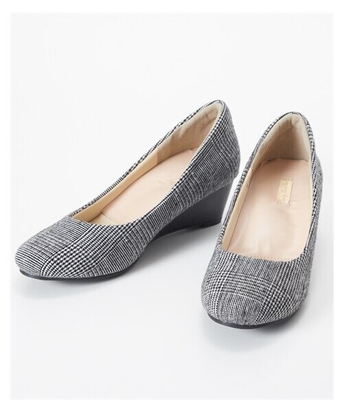 nissen（ニッセン）の「ラウンドトゥウェッジヒールパンプス（パンプス・メンズ・黒(スムース)/グレージュ(スエード調)/チェック/ブラウン(クロコ調)/黒(レース)/グレーヘンプ/黒(スエード調)/ツイード調/黒(生地)・21.0cm/22.0cm/22.5cm/23.0cm/23.5cm/24.0cm/24.5cm/25.0cm/25.5cm/26.0cm/27.0cm）」の22枚目の写真