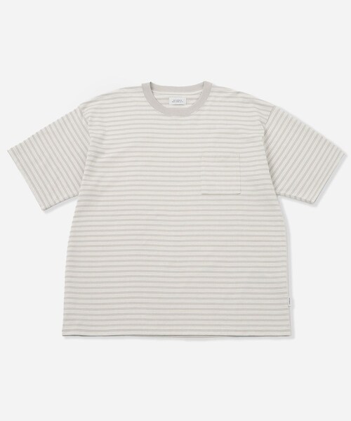 Saturdays NYC（サタデーズ ニューヨークシティ ）の「Multi Stripe Relax SS Tee（Tシャツ/カットソー・レディース・グレー/オリーブ・L/M/S/XL/XS）」の2枚目の写真