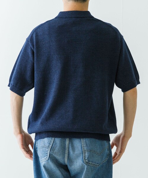 URBAN RESEARCH（アーバンリサーチ）の「ウール ワシ ニットポロ（ポロシャツ・メンズ・OFF WHITE/NAVY・M/L）」の12枚目の写真
