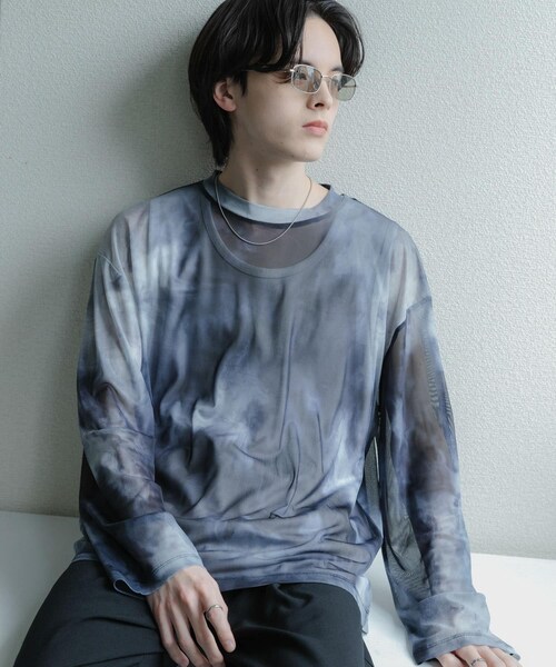 SENSE OF PLACE by URBAN RESEARCH(センスオブプレイスバイアーバンリサーチ)の「アソートシアーロングTシャツ(その他トップス・メンズ・BLACK/BLK MARBLE/KHK MARBLE/BLU MARBLE・M/L)」の17枚目の写真