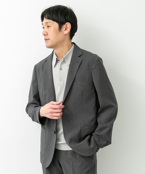 URBAN RESEARCH DOORS(アーバンリサーチドアーズ)の「LIFE STYLE TAILOR リネンライクコンフォータブルジャケット(テーラードジャケット・メンズ・BLUE NAVY/GRAY/OLV BROWN・S/M/L/XL)」の7枚目の写真