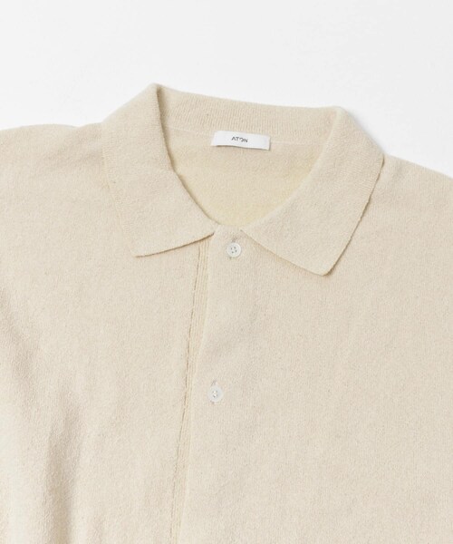 URBAN RESEARCH（アーバンリサーチ）の「ATON　C/W BOUCLE POLO CARDIGAN（ニット/セーター・メンズ・TOP GRAY/BROWN/YELLOW・4/6）」の19枚目の写真