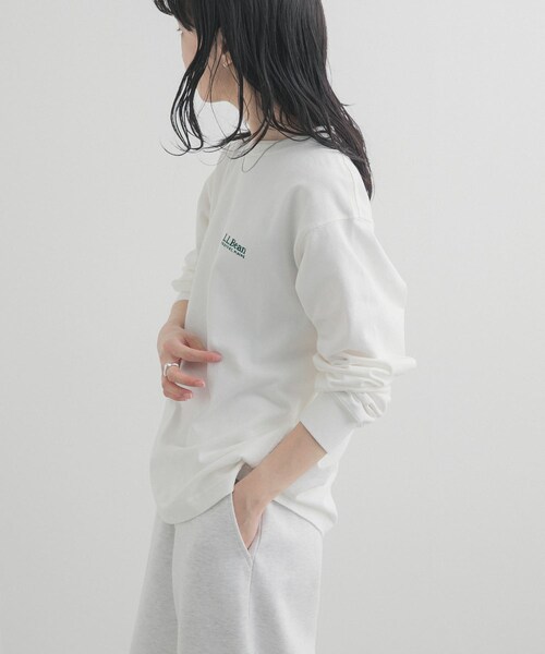URBAN RESEARCH DOORS（アーバンリサーチドアーズ）の「L.L.Bean JAPAN EDITION　LONGSLEEVET-SHIRTS（Tシャツ/カットソー・レディース・WHITE/BIRCH/GREY/SAX/RED/NAVY・M）」の10枚目の写真