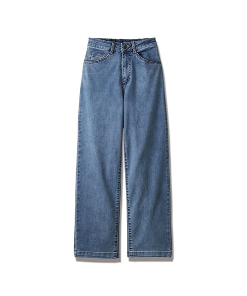 nissen（ニッセン）の「デニムワイドパンツ(股下73cm)（パンツ・レディース・ネイビーデニム/ネイビー系デニム/ライトブルー系デニム・S/M/L/LL/3L/4L/5L/6L/8L/10L）」の14枚目の写真