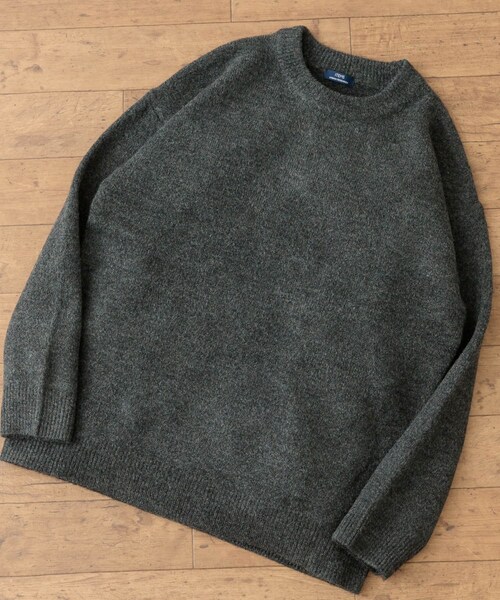 ITEMS URBANRESEARCH（アイテムズ アーバンリサーチ）の「クルーネック メランジニット プルオーバー（ニット/セーター・メンズ・BEG/GRY/CHA/KHK・M/L）」の21枚目の写真
