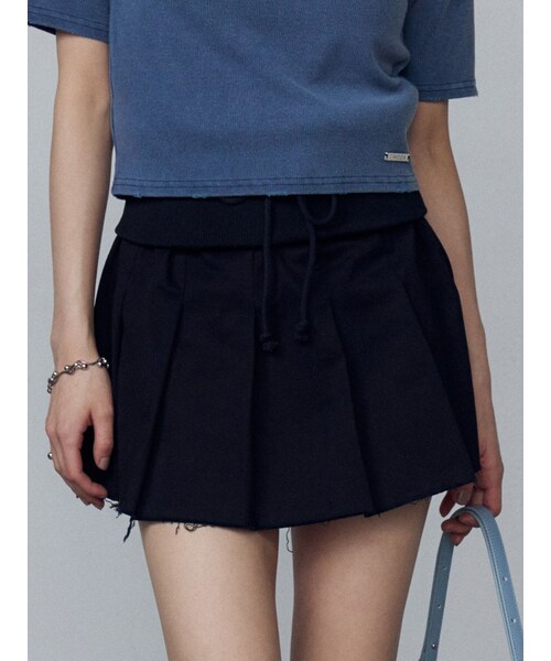 EMODA（エモダ）の「リブワイドプリーツスカート（スカート・レディース・グレー/ブラック/ベージュ・F）」の21枚目の写真