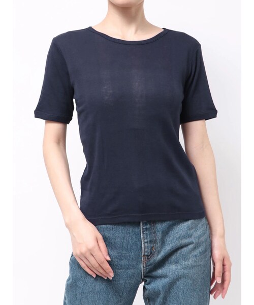 Ungrid（アングリッド）の「【Ca】Miller別注 シアーハーフスリーブTe（Tシャツ/カットソー・レディース・レッド/イエロー/ネイビー/パープル/ブラウン・F）」の14枚目の写真