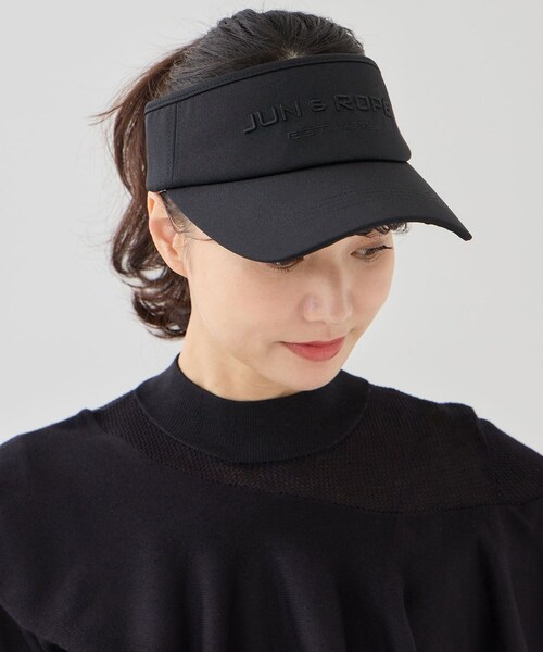 ROPE'（ロペ）の「フロントロゴ幅広バイザー（サンバイザー・レディース・ブラック/グレー/ホワイト/サックス・F）」の11枚目の写真