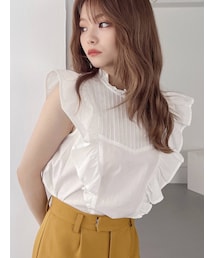 RESEXXY | ピンタックデザインラッフルブラウス(シャツ/ブラウス)