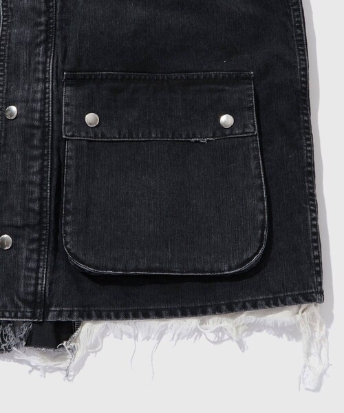 ADAM ET ROPE'（アダムエロペ）の「【JOHN MASON SMITH/ジョン メイソン スミス】SULFUR DYE HEAVY DUCK CLOTH OVERSIZED HUNTING VEST（ベスト・メンズ・ブラック・M/S）」の10枚目の写真