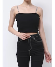 GYDA | chainストラップテレコビスチェ(チューブトップ)