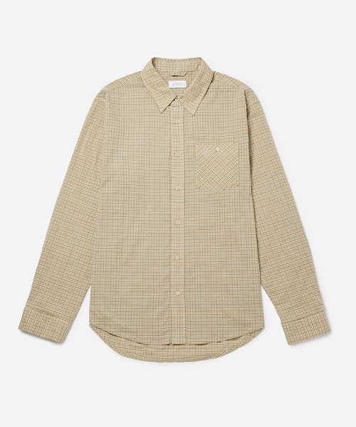 Saturdays NYC（サタデーズ ニューヨークシティ ）の「LUIS CHECK LS SHIRT（シャツ/ブラウス・レディース・ベージュ/ネイビー・L/M/S/XL）」の4枚目の写真