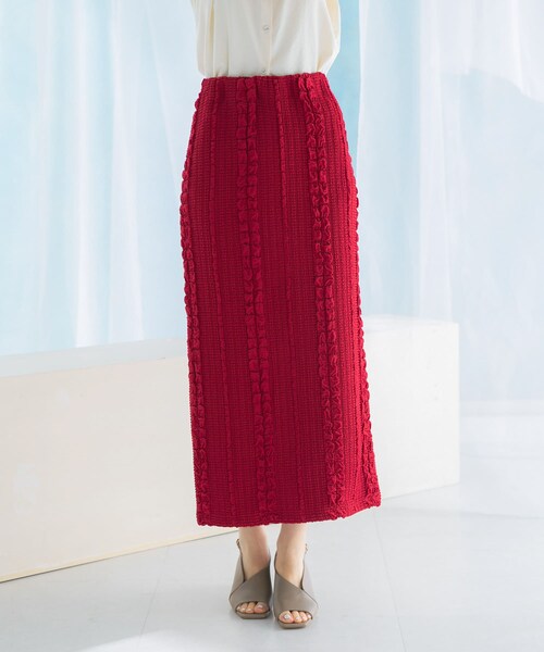 URBAN RESEARCH ROSSO（アーバンリサーチロッソ）の「ジャガードイージーストレートスカート（スカート・レディース・BLACK/RED・FREE）」の13枚目の写真