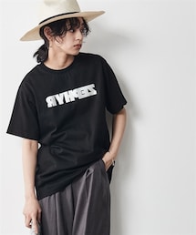 CHIC STYLE | 大きいサイズ綿100％ロゴ箔プリントTシャツシックスタイル(Tシャツ/カットソー)