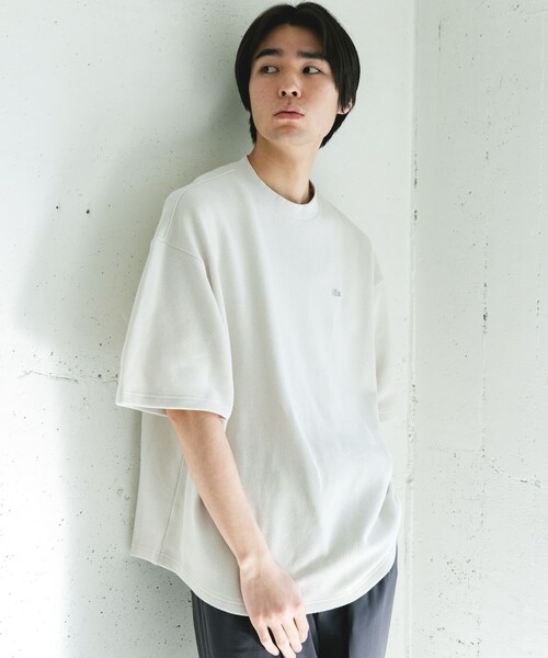 URBAN RESEARCH DOORS（アーバンリサーチドアーズ）の「『別注』LACOSTE×DOORS　THICK PIQUE ROUND SHORT-SLEEVE（Tシャツ/カットソー・メンズ・HAMMAM/ABYSS BLUE/BIRCH/BLACK BIRD・3/4/5）」の12枚目の写真