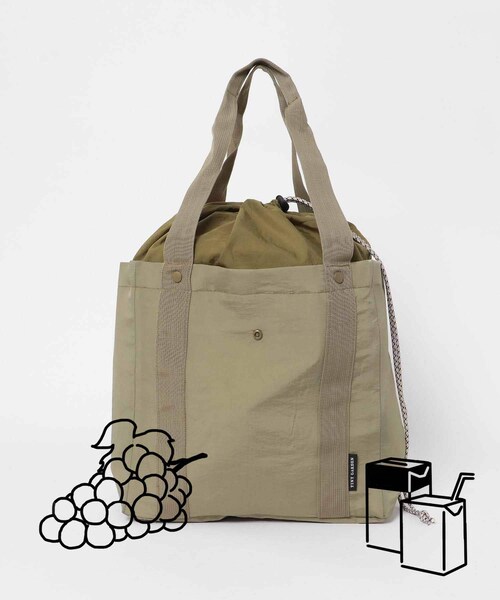 EKAL（エカル）の「TINY GARDEN PRODUCTS　パッカブルクールバッグ（トートバッグ・レディース・KHAKI/GRAY/ORANGE/BLACK・one）」の5枚目の写真