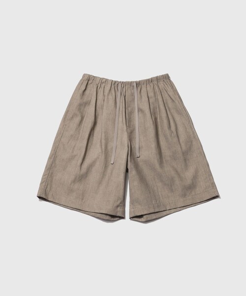ADAM ET ROPE'(アダムエロペ)の「【AMOMENTO/アモーメント】LINEN DRAWSTRING SHORTS(その他パンツ・メンズ・ダークブラウン/ベージュ・L/M)」の3枚目の写真