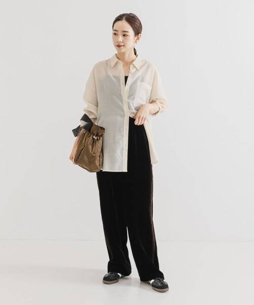 URBAN RESEARCH(アーバンリサーチ)の「サイドラインベロアイージーパンツ(その他パンツ・レディース・BROWN/BLACK・36/38)」の11枚目の写真
