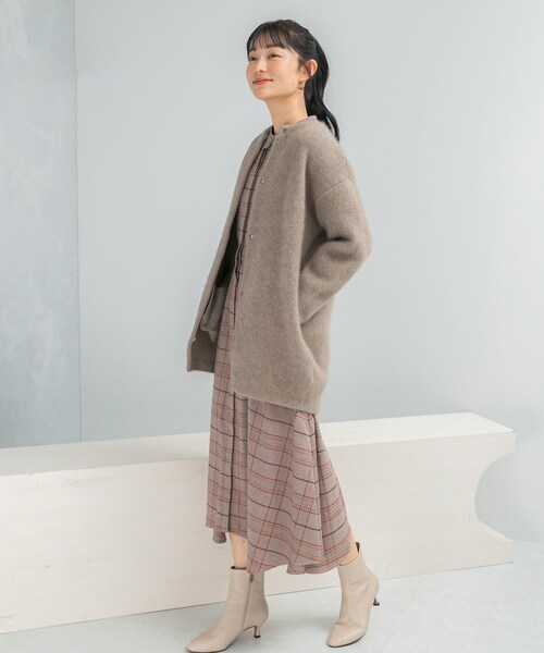 URBAN RESEARCH ROSSO（アーバンリサーチロッソ）の「『WEB限定』イレギュラーヘムワンピース（ワンピース・レディース・B/CHECK/G/STRIPE/N/STRIPE・FREE）」の3枚目の写真