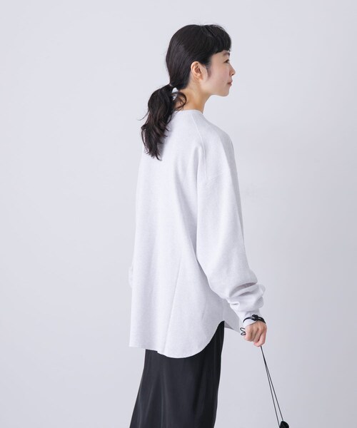 かぐれ（カグレ）の「サーマルクルーネックプルオーバー（Tシャツ/カットソー・レディース・LIGHT GRAY/BLACK・Free）」の17枚目の写真