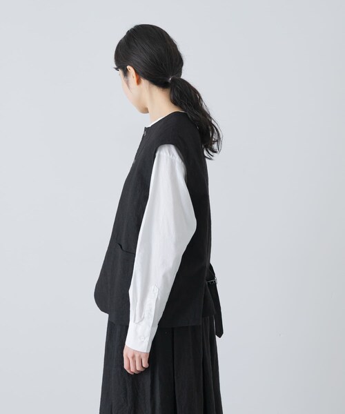 かぐれ(カグレ)の「リネンコットンワイドベスト(ベスト・レディース・BLACK・Free)」の11枚目の写真