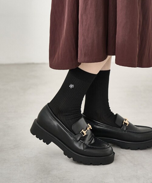 ROPE' PICNIC（ロペピクニック）の「RPロゴソックス（ソックス/靴下・レディース・ブラック/ホワイト/ダークブラウン/シルバー・F）」の6枚目の写真