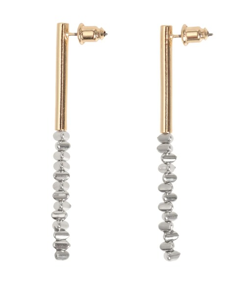 ELENDEEK(エレンディーク)の「METAL BEADS STICK PIERCE(ピアス(両耳用)・レディース・シルバー/ゴールド・F)」の3枚目の写真