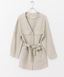 URBAN RESEARCH | LI/RYノーカラーサファリジャケット∴(ミリタリージャケット)