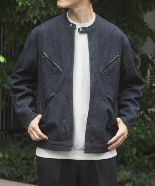 ITEMS URBANRESEARCH（アイテムズ アーバンリサーチ）の「Denim Single Riders Jacket（デニムジャケット・メンズ・O.WSH/BLK・M/L）」の15枚目の写真